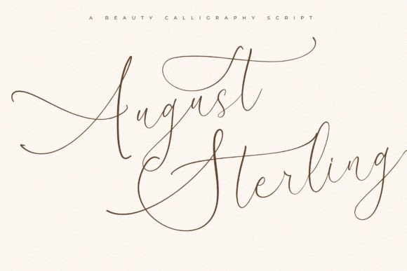 August Sterling: A Luxury Script Typeface for Modern Editorial Design