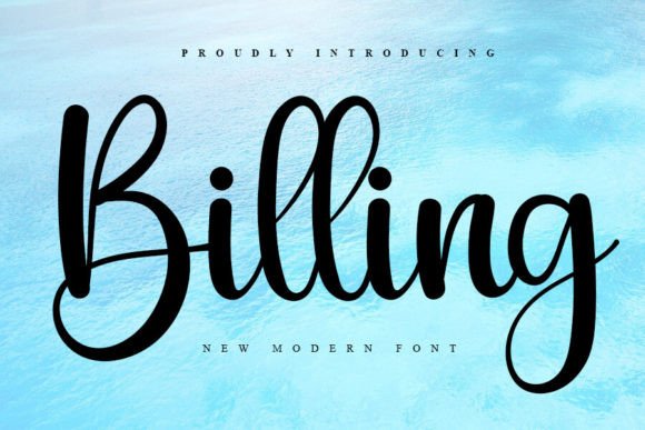 Billing: A Handwritten Typeface for Warm Editorial Design