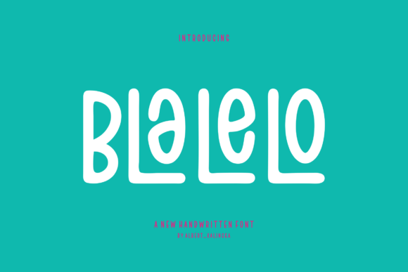 Blalelo: A Sweet Handwritten Typeface for Editorial Design
