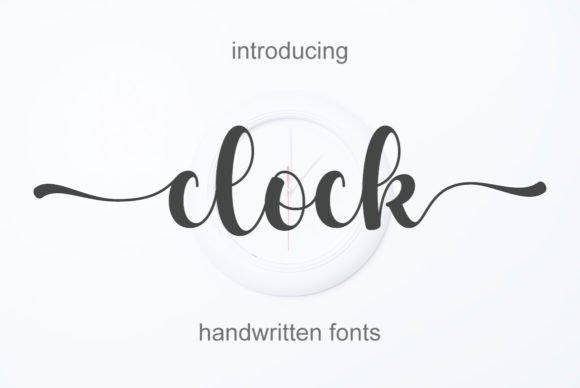 Clock: The Handwritten Typeface for Elegant Editorial Design