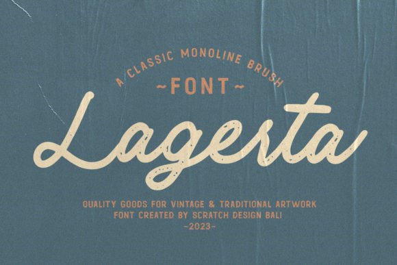 Lagerta: The Vintage Script Font for Polished Brand Identity
