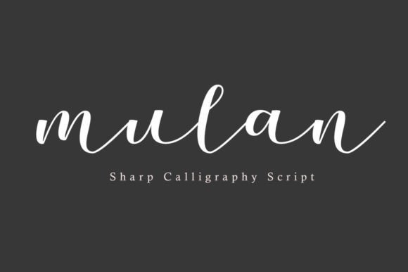 Mulan: A Modern Script Typeface for Editorial Design
