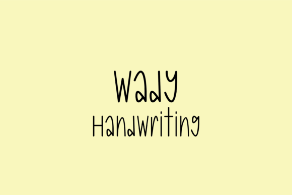 Wady: The Friendly Handwritten Typeface for Authentic Branding